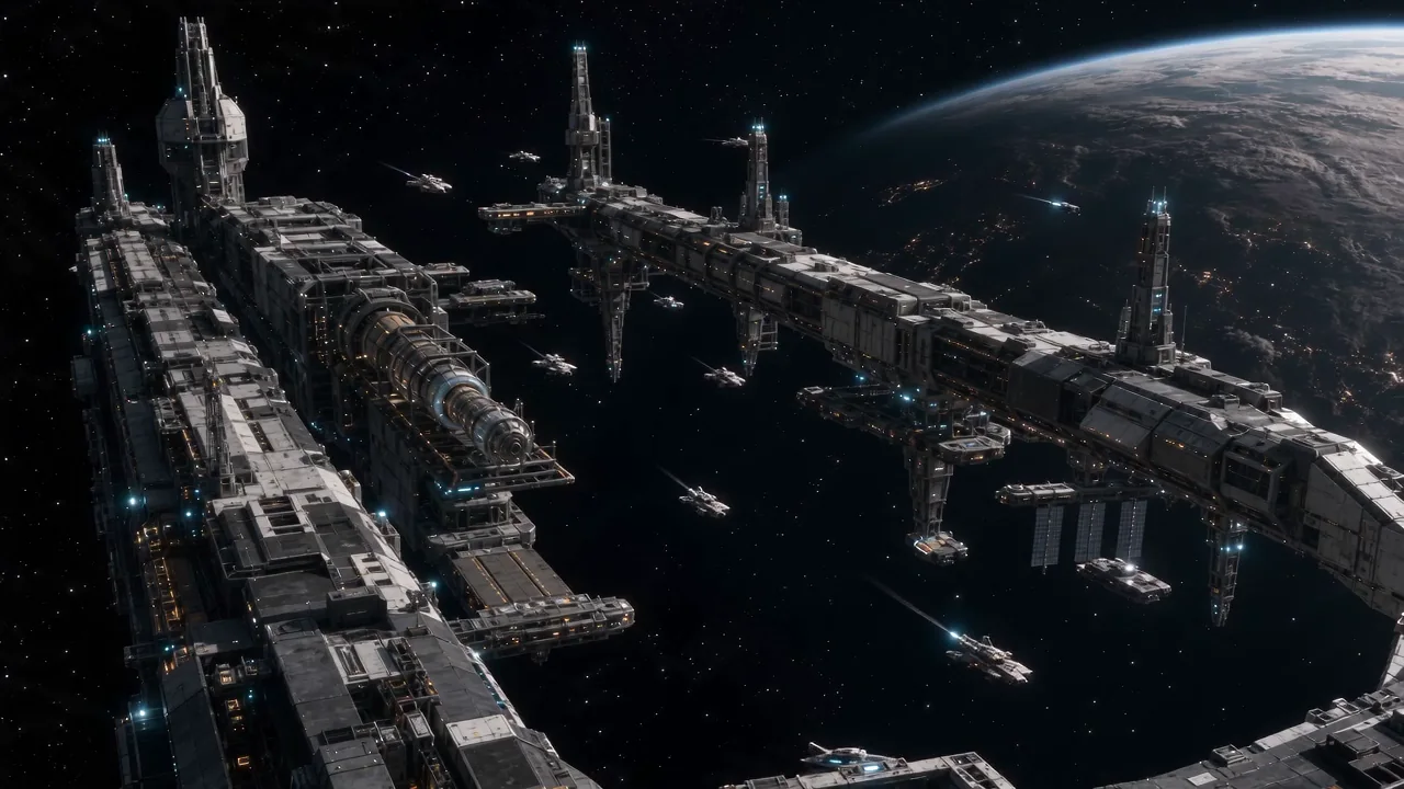 A reconstructed Ascension Gate installation in orbit