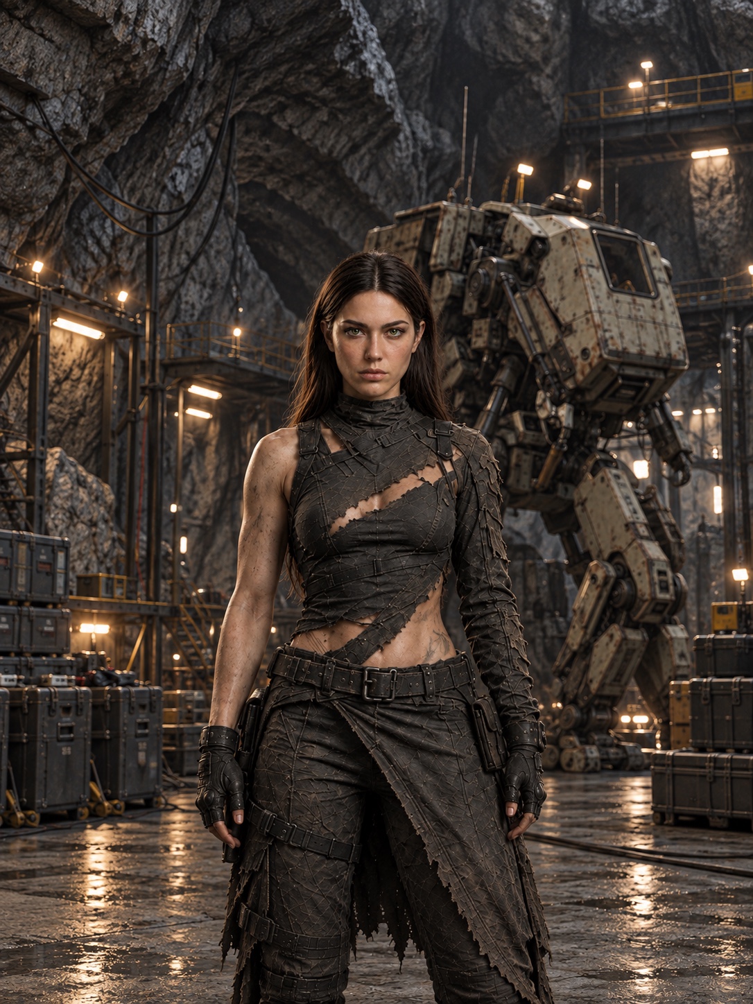 Jeana Hayek in the improvised Rift hangar