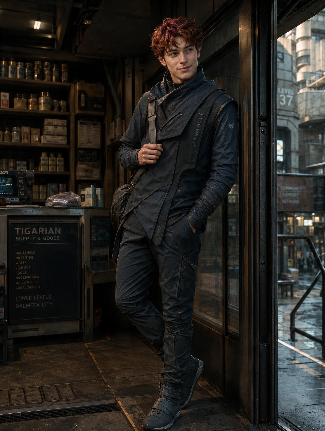 Torban Tigarian inside his mother's neighborhood provisions shop