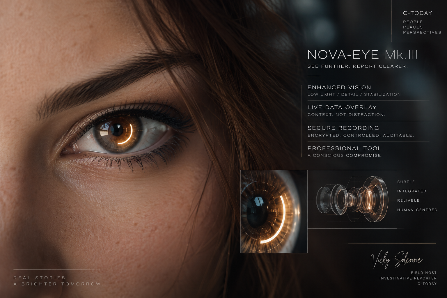 Detailed NOVA-EYE Mk.III media augmentation used by Vicky Solenne