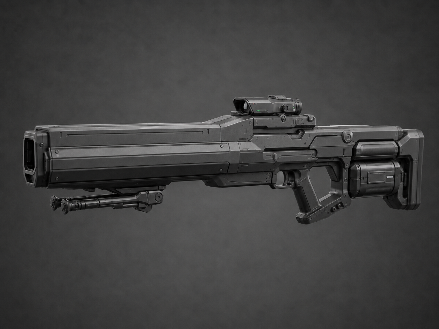 Gauss Rifle Mk.I shown in full technical side profile