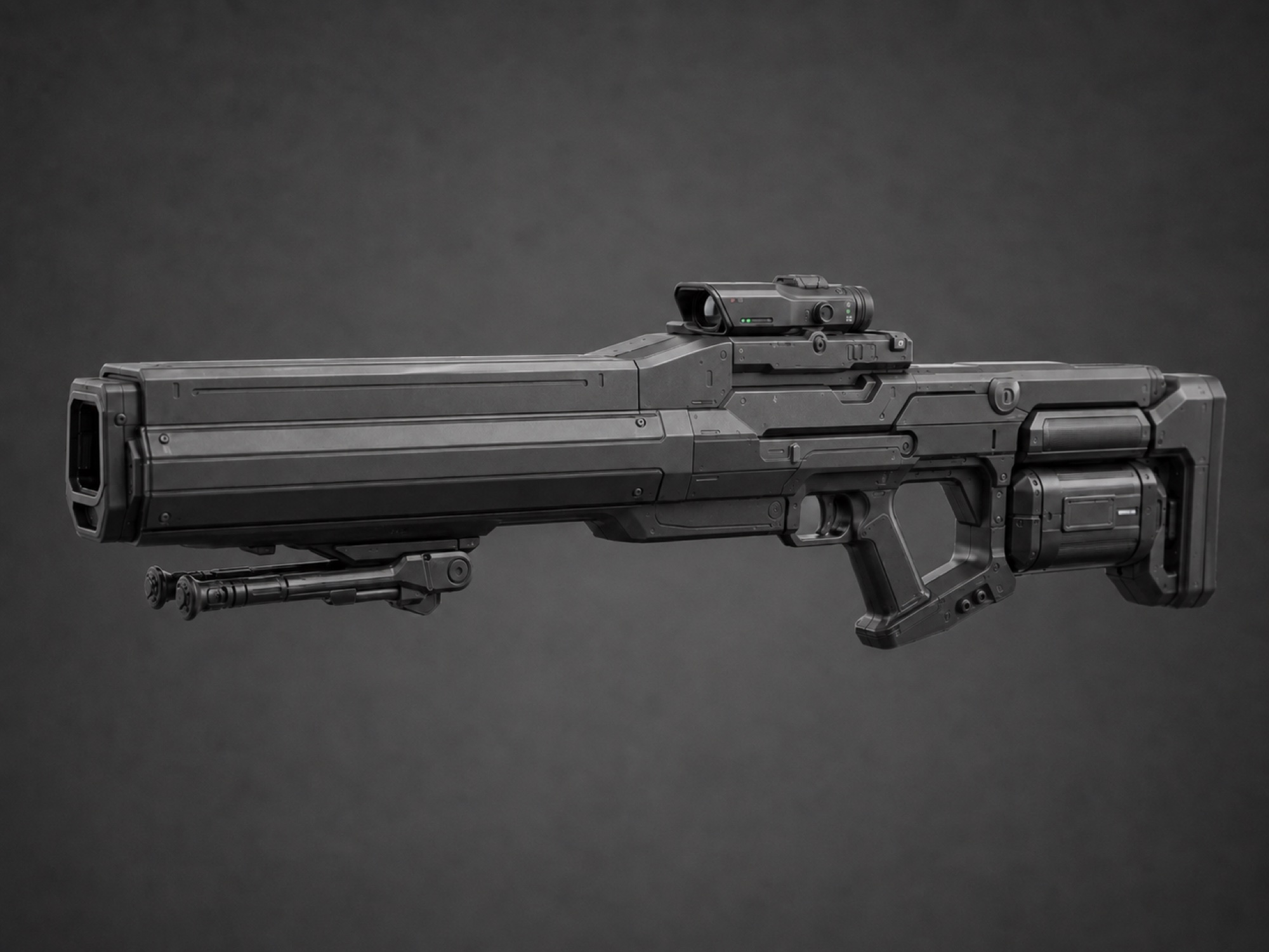 Gauss Rifle Mk.I shown in full technical side profile